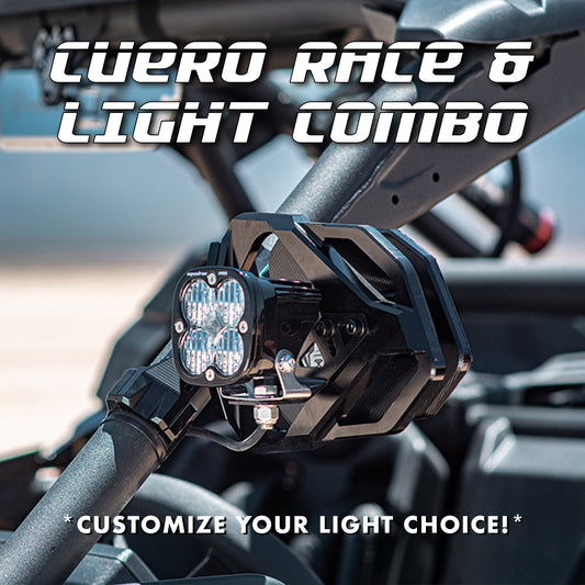 Cuero Race Mirror Light Combo in Black