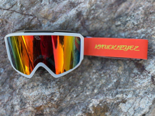 Goggles - White Frame / Neon Orange Strap