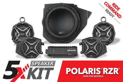 2014-2023 Polaris RZR Phase X SSV 5-Speaker Plug-&-Play System for Ride Command