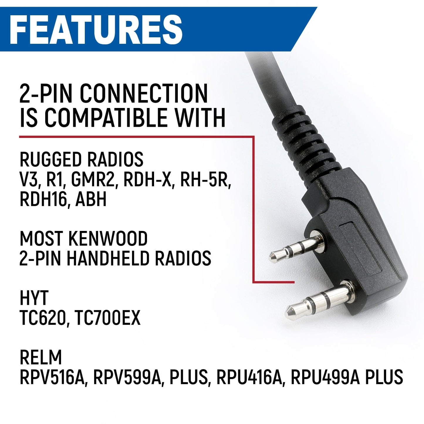 BUNDLE - Rugged GMR2 GMRS and FRS Band Radio with Hand Mic