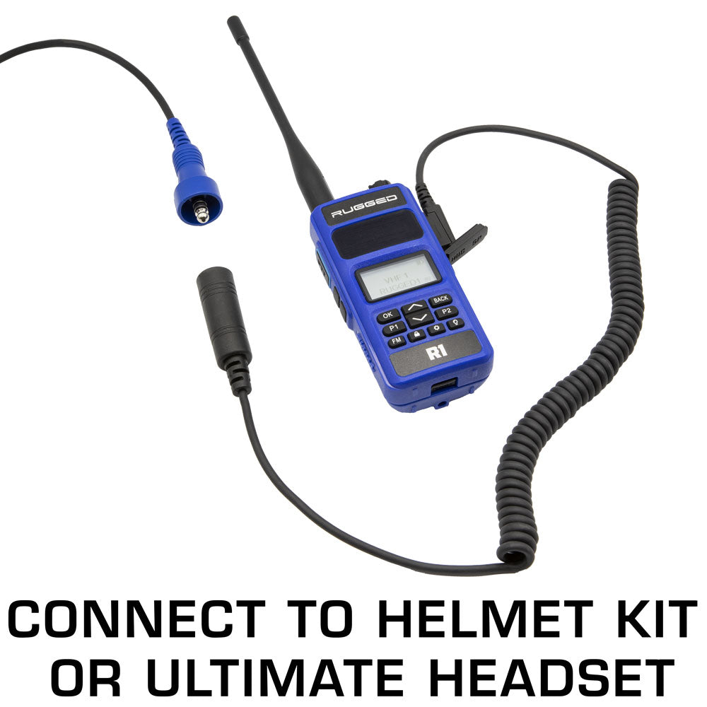 OFFROAD Headset / Helmet Coil Cord Cable for Rugged Radios and Kenwood Radios