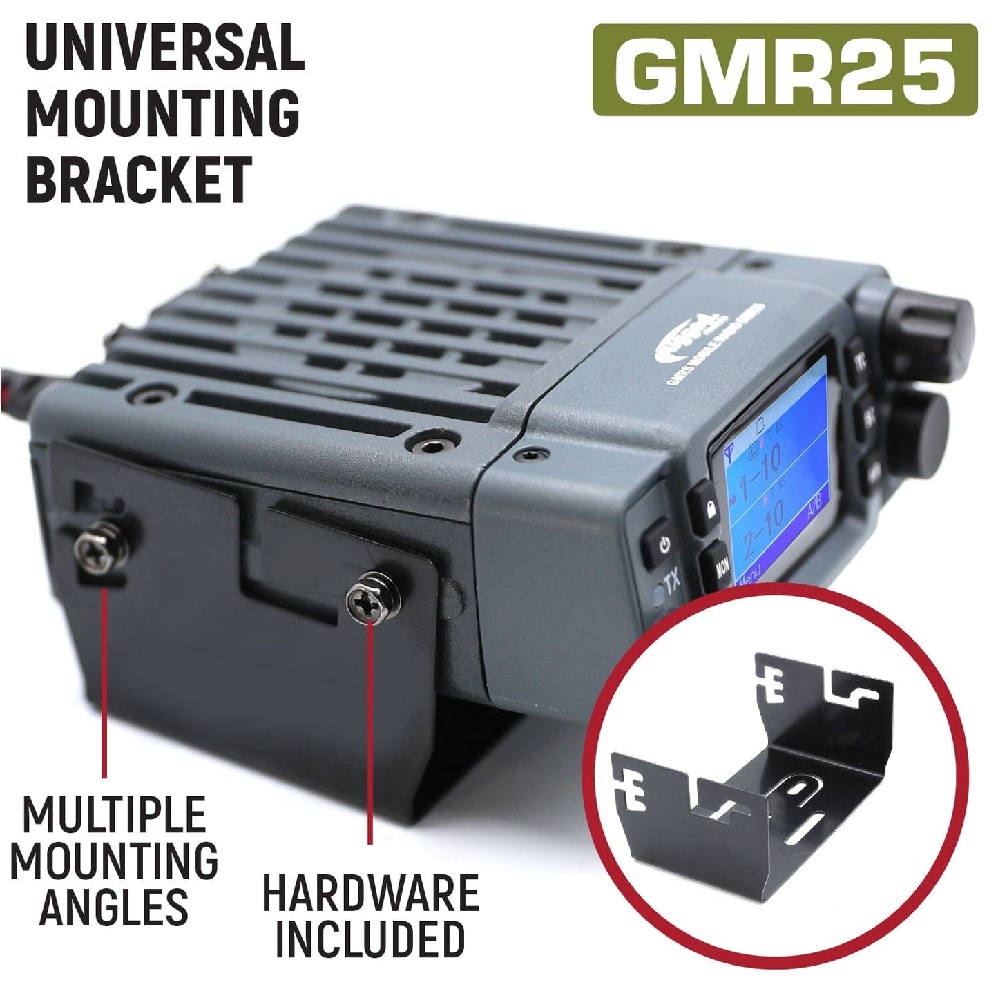 Rugged GMR25 Waterproof GMRS Mobile Radio